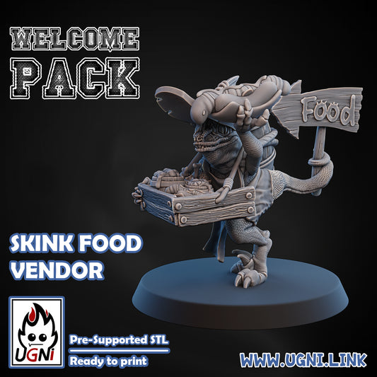 3d Printed Miniature - skink food seller 28mm scale