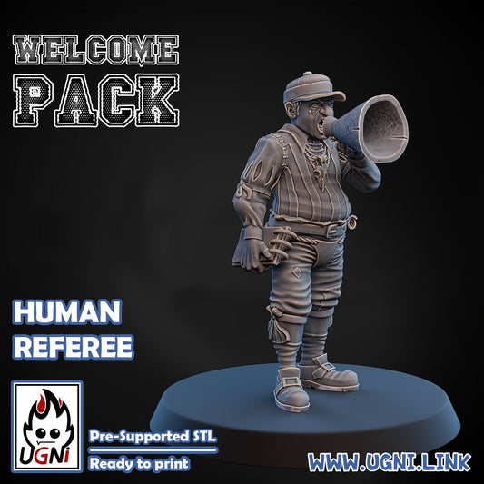 3d Printed Miniature - male referee 28mm scale