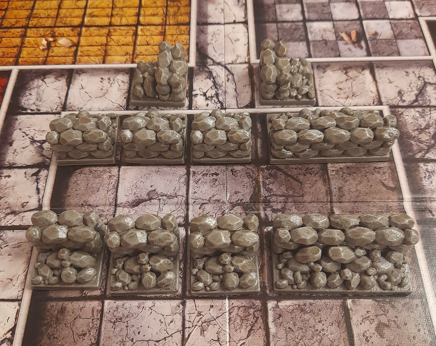 3d Printed Miniature - Selection of walls (28mm scale) scenery