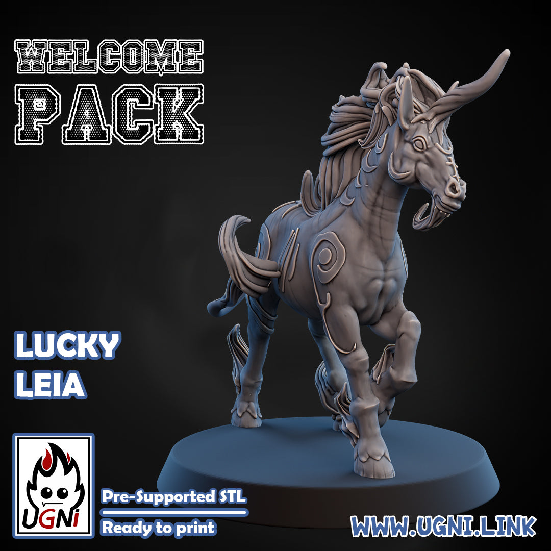 3d Printed Miniature - Unicorn 28mm scale