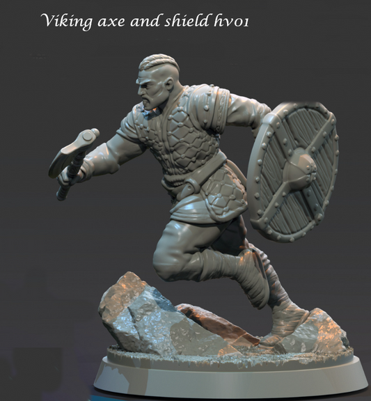 3d Printed Miniature - Viking warrior 28mm scale