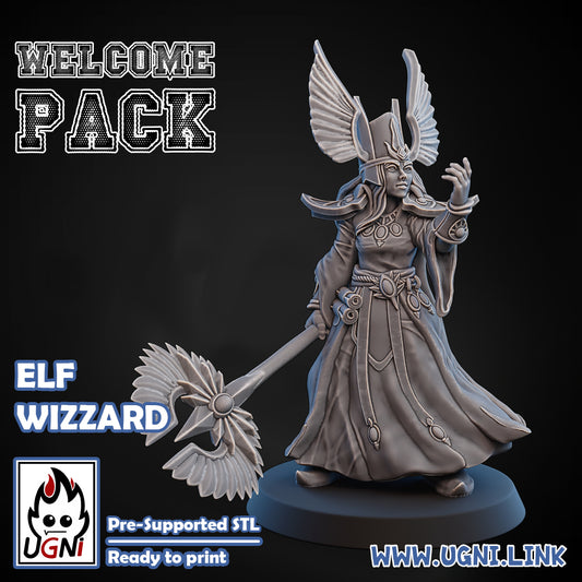 3d Printed Miniature - female wizard 28mm scale