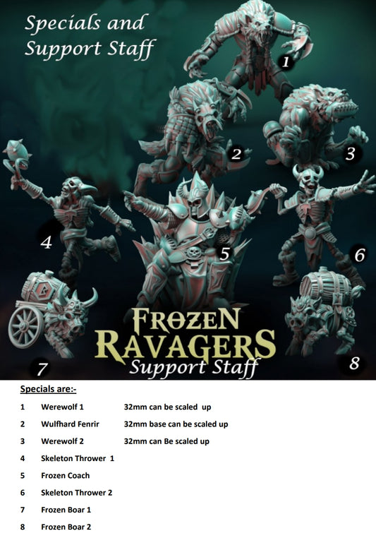 Necromantic Undead - Frozen Ravagers extras ( 8 figures ) BB117